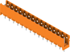 Pin header, 15 pole, pitch 5.08 mm, straight, orange, 2496330000