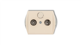 Trend Gniazdo Antenowe Rtv Końcowe 2Db Beżowy 1G2k