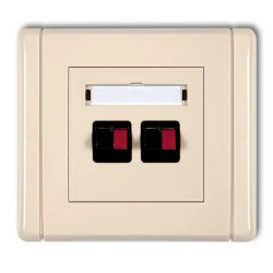 FLEXI Gniazdo głośnikowe podwójne beżowy 1FGG-2