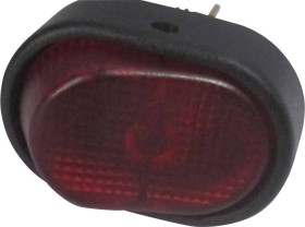 TRU COMPONENTS 1587549 Przełącznik kołyskowy samochodowy TC-R13-133B-SQ RED, 1 x wył/wł, 12 V/DC, 30 A