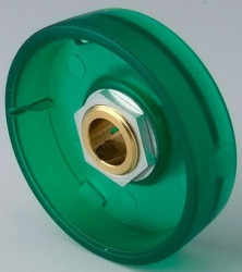 Rotary knob, 8 mm, PC, green, Ø 41 mm, H 14 mm, B8241085