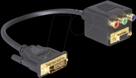 65061 DVI-I male to VGA and 3x RCA adapter