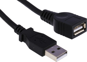 Kabel USB Złącze A USB A Złącze B USB A dł. 1.8m Przewód przedłużający USB USB 2.0 kolor: Czarny