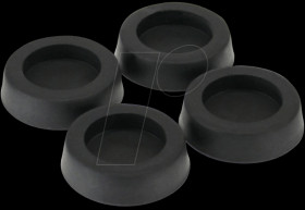 59909B Rubber feet for PC enclosures, pack of 4, black
