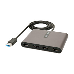 Adapter graficzny, 1080p, do wyświetlaczy: 4, USB A, USB 3.0, HDMI