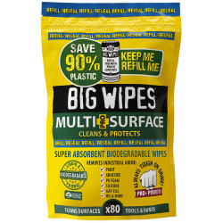 Big Wipes 2046 Multi-Surface Bio Pro&#x2B; Antiviral Wipes (Refill Pouch 80 Wipes)