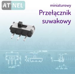 Przełącznik suwakowy - miniaturowy