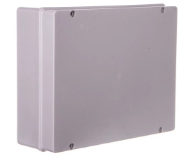 Puszka natynkowa samogasnąca gładka z pokrywą 960 stopni C seria 410A IP56 380x300x120 szara EC410C9A