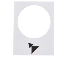 Tabliczka opisowa biała prostokątna 30x40mm DO PRZODU WOLNO-SZYBKO ZB2BY4915