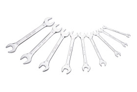 Zestaw kluczy płaskich Zestaw kluczy płaskich SAM 6 x 7 → 22 x 23 mm 9 szt. Stal chromowo-wanadowa