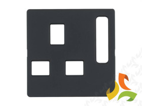 BERKER Q.1/Q.3/Q.7 Płytka czołowa do gniazda z uziemieniem STANDARD BRYTYJSKI antracyt aksamit 3313076086 HAGER
