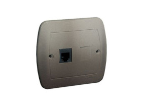 AKORD Gniazdo telefoniczne RJ12 satyna metalik AT1/29 KONTAKT SIMON