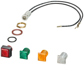 Lampka kontrolna Bezbarwny, Zielony, Czerwony 380 → 415V ac/dc Żarówka