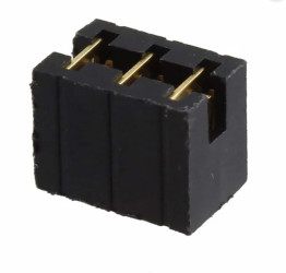 Bocznik, Męski, Prosty, Czarny, typ: Bocznikujący, 3-pinowe raster: 2.54mm