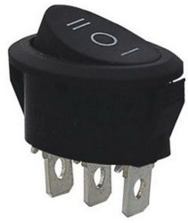 KCD1-3 6A 250V ON-OFF-ON czarny