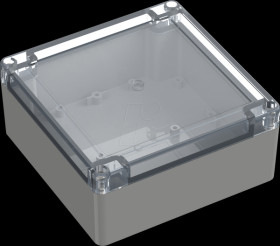 6U07141406139 Industrial housing, 134.7 x 134.7 x 60.1mm, IP66/IP68, light gra