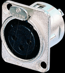 NC 3 FDL 1 Neutrik XLR flange connector, 3-pin