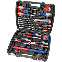 kwb 370733 toolbox 42-piece ergonomic tools foldable impact-resistant