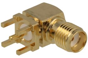 Gniazdo; SMA; M-SMA-906-S; przewlekany (THT); kątowe 90°; impedancja 50 Ohm; złoty; Connectar; RoHS