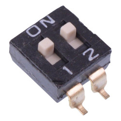 DM02/TR APEM 2-Way Surface Mount 2.54mm DIP Switch SPST