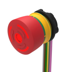 E-Stop Pushbutton,1NC+1NO,LED red