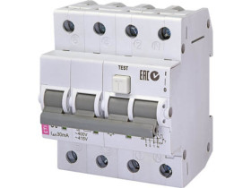 Wyłącznik różnicowoprądowy z członem nadprądowym B 32A 3P+N 30mA typ AC B32/0.03 002174007 ETI