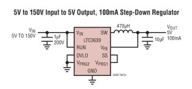 High Efficiency, 150V 100mA Synchronous Step-Down Regulator