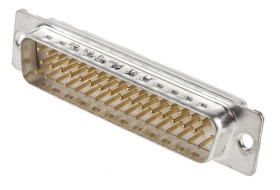 Złącze D-Sub 50-pinowe Męski Proste Montaż na panelu raster 2.76mm Złoto na niklu