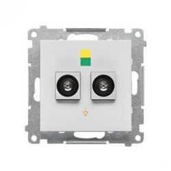 Simon 55 Gniazdo ekwipotencjalne podwójne (moduł) Jasnoszary mat TGEK2.01/114