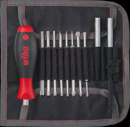 44576 Bit-set Montage, 20 pcs, mixed, with roll pouch