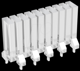 1274.2010 Light guide 10-way 15 mm, 2 x 5 mm, vertical