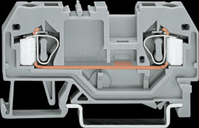 281-901 2-conductor feed-through terminal block, 4 mm², grey