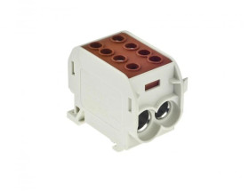 Blok rozdzielczy 1-torowy Al/Cu 1x70/2x50 brązowy E.4163/BR
