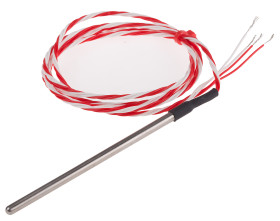 Czujnik RTD PT100 długość 90mm średnica 4mm +200°C żyły 4 Sonda