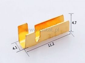 Łącznik przew. kształt U; 2mm2; mosiądz (10) L=11,