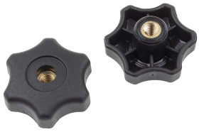 Pokrętło mocujące M8 długość gwintu: 12mm średnica pokrętła 50mm średnica gwintu: 8mm Z wieloma pokrętłami Otwór