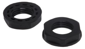 Nakrętka do dławnic kablowych, PG7, IP68, kolor: Czarny, materiał: Nylon 66, RS PRO