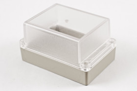 ABS enclosure, (L x W x H) 125 x 85 x 70 mm, light gray (RAL 7035), IP65, RP1145C