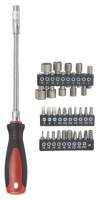 VT-SET31 Wkrętak z wymiennymi końcówkami (31 końcówki, bitów): płaskie, PH (Philips), sześciokątne, PZ (Pozidrive), T (Torx)
