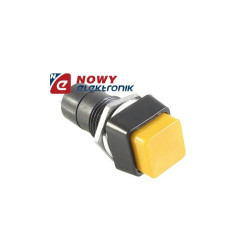 Przełącznik kwadr. off-(on) żółt plastik 80B
