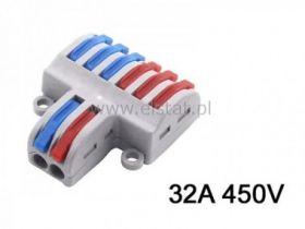 Kostka zaciskowa 2/6-torowa 4mm2; max. 450V
