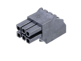 Listwa stykowa PCB 6-pinowe 44764 raster: 3 mm Kąt prosty 2-rzędowe Molex Otwór przelotowy60 V W osłonie