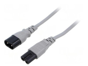SN46-2/07/1.8GY Kabel: 2x0,75mm2, IEC C7 żeński,IEC C8 męski, 1,8m