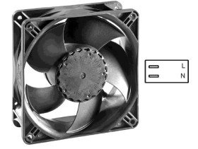 Wentylator osiowy 115 V AC, 230 V AC AC 120 x 120 x 38mm 1.1W 64m³/h 20dB(A) IP65