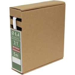 Quadrios 25CA488 Heatshrink adhesive White 3:1 Shrinkage 5m Length