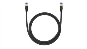Baseus Szybki Kabel Internetowy Rj45 Cat.7 10Gbps 1M Pleciony Czarny