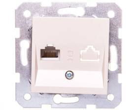 Karre Gniazdo Komputerowe 1xrj45 Kat. 5e, Kolor Krem / 90963732