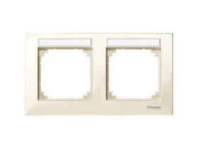 MERTEN M-PLAN Ramka 2 podwójna pozioma z polem opisowym kremowy MTN514244 SCHNEIDER ELECTRIC
