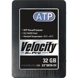 SSD Velocity SII Pro 2.5 in AES-256 32 GB 140-2, Wewnętrzny Nadaje Się Do Zastosowań Przemysłowych, ATP SLC 85 °C -40 °C