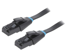 IBJBL Patch cord U/UTP 6 linka OFC PVC czarny 10m 32AWG